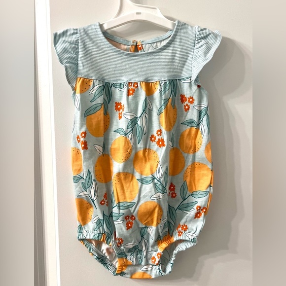 Carter's Other - NWT Carter’s Just One You, Girls 12 Month Onesie, Blue and Oranges